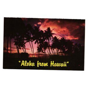 Hawaiian Vintage Sunset Aloha Honolulu Postcard C6240 Tourism Vacation